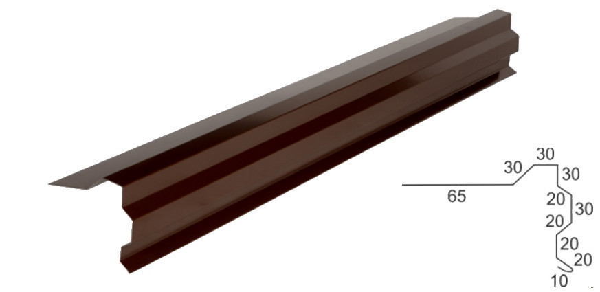 Планка торцева фігурна 0.45 мм PEMA 8017.Гибка.