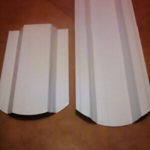 Штакетник двосторонній трапеція 113 мм глянець білий RAL 9003.