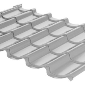 Металочерепиця Модульна • Rauni Mini • RAL 9006 PE 0,45 mm • SeaHSteel •