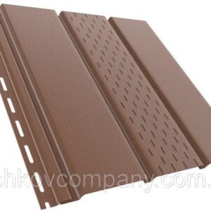 Сайдинг софіт Asko коричневий (перфорована панель)