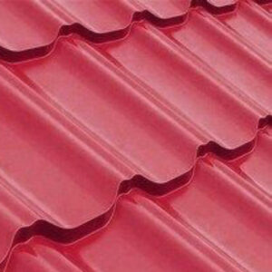 Металочерепиця Марсель 3005, фарбоване вино, завтовшки 0,45 мм РЕМА Китайський метал.