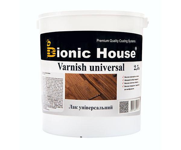 Лак для дерева універсальний Bionic-House 2,5 л Безбарвний Напівматовий
