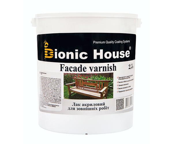 Лак для зовнішніх робіт із дерева Bionic-House 2,5 л Безбарвний Напівматовий
