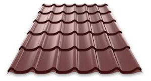 Металочерепиця Монтеррей • МАТ • RAL 8017 • Корея • 0,45 мм