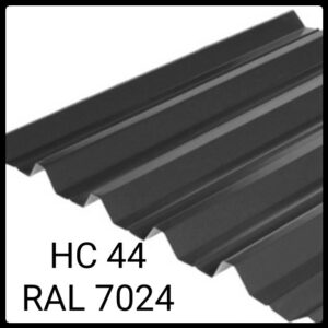 Профнастил Кровільний  ⁇  НС-44  ⁇  RAL 7024 0,45 мм - PEMA  ⁇  Південна Корея  ⁇  Мегасіті  ⁇