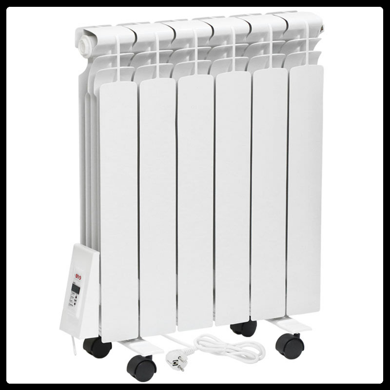 Електрорадіатор FLYME Elite/6 секцій/650 ватів/з ніжками/ліве під'єднання/