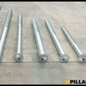 Геошуруп оцинкований PILLAR (свая гвинтова багатовіткова) діаметром 76 мм, довжиною 3,0 метра