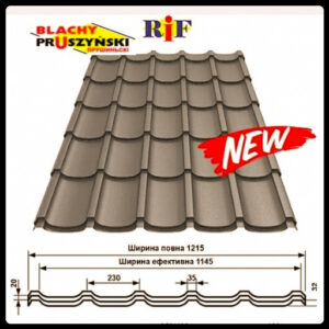 Металочерепиця RIF (Риф) Прушинський 0,5 RAL 7016