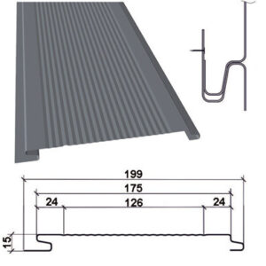 Дошка з мікрорибером — 0.45 мм/ Фасадні металеві панелі/RAL 1003 Жовтий