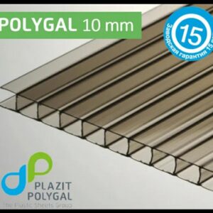 Стільниковий Полікарбонат 10 мм "Polygal Standart" (Бронзовый)