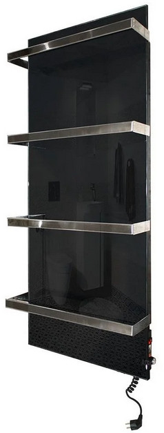 Скло–керамічний полотенцесушитель Africa Lotos з регулятором потужності (чорний)