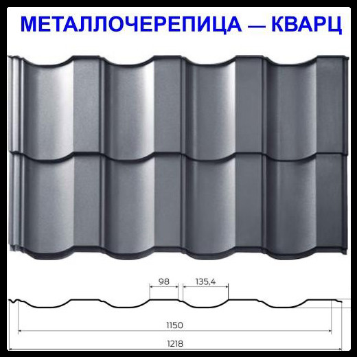 Металочерепиця Кварц — RAL