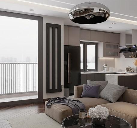 Вертикальний регістр опалення Тепломакс, висота 2 м, к-во секцій 2