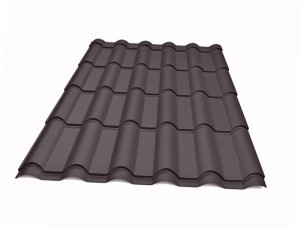 Металочерепиця Ретро Ferrogal 0,4 mm RAL 8019