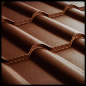 Металочерепиця Ретро U.S.Steel Словаччина 0,45 mm PEMA RAL 8017