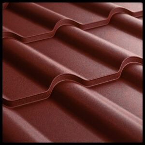 Металочерепиця Ретро ARCELOR MITTAL 0,5 mm PEMA RAL 3005