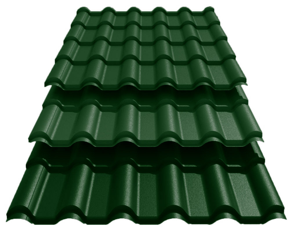 Металочерепиця Ретро U.S.Steel Словаччина 0,45 mm PE Ral 6005