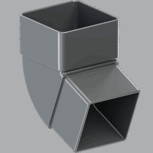 Коліно труби 67° квадратного водостоку 80*80 mm/TM KROP