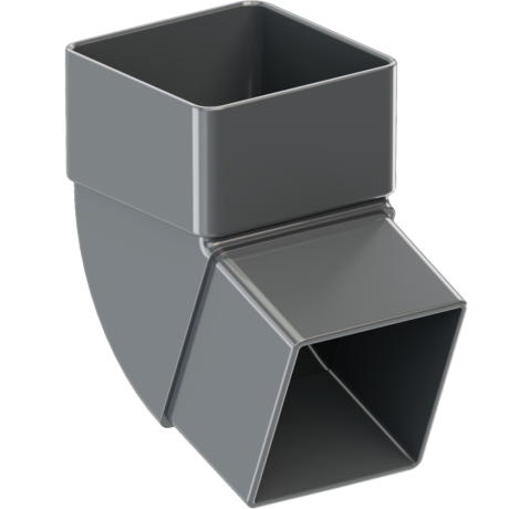 Коліно труби 67° квадратного водостоку 80*80 mm/TM KROP