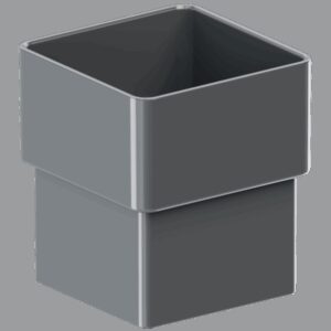 Муфта труби квадратного водостоку 80*80 mm/TM KROP