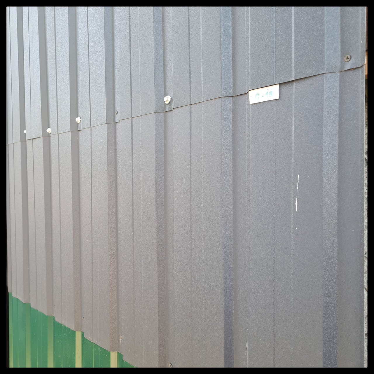 Профнастил С 15 Ф (з мікрорибером), Термастил 0,45 мм Модуль Україна Ral 9006 silver срібло