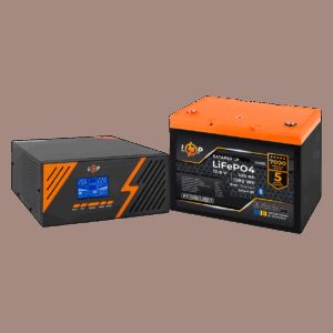 Комплект резервного живлення LogicPower B1500 Black + літієва (LiFePO4) батарея 1280Wh