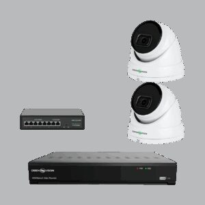 Комплект відеоспостереження на 2 IP камери 5MP для вулиці/будинку GreenVision GV-IP-K-W79/02 (Ultra AI)
