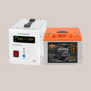 Комплект резервного живлення LP(LogicPower) ДБЖ + літієва (LiFePO4) батарея (UPS В500 + АКБ LiFePO4 640W)