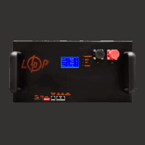 Акумулятор LP LiFePO4 51,2V - 100 Ah (5120Wh) (Smart BMS 200A/100А) з LCD метал Smart RM RS485/CAN