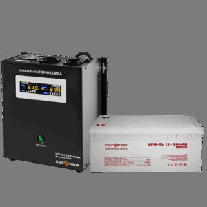 Комплект резервного живлення для котла і теплої підлоги LP (LogicPower) ДБЖ + гелева батарея (UPS W1000VA + АКБ GL 2400W)