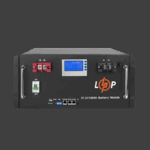 Акумулятор LP LiFePO4 48V (51,2V) - 100 Ah (5120Wh) (Smart BMS 100A) з LCD RM