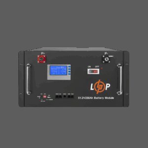 Акумулятор LP LiFePO4 48V (51,2V) - 230 Ah (11776Wh) (Smart BMS 200A) з LCD RM RS485/CAN
