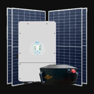 Гібридна станція 10 кВт (1ф.) з LiFePO4 на 11,8 кВт (двосторонні панелі)