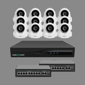 Комплект відеоспостереження на 12 камер GV-IP-K-W84/12 5MP