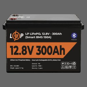 Акумулятор LP LiFePO4 12,8V - 300 Ah (3840Wh) (Smart BMS 200А) з BT пластик