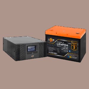 Комплект резервного живлення LogicPower B1500 + літієва (LiFePO4) батарея 1280Wh