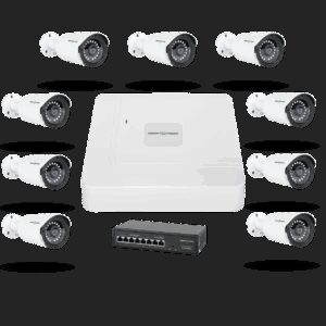 Комплект відеоспостереження на 9 камер GV-IP-K-W73/09 3MP