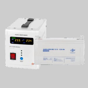 Комплект резервного живлення LogicPower ДБЖ + мультигелева батарея (UPS 800 + АКБ MG 1440W)