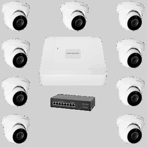 Комплект відеоспостереження на 9 камер GV-IP-K-W77/09 5MP