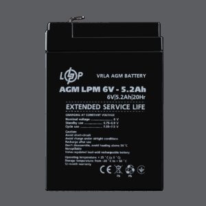 Акумулятор AGM LPM 6V - 5.2 Ah