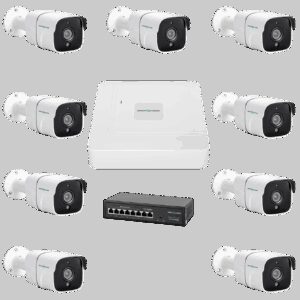 Комплект відеоспостереження на 9 камер GV-IP-K-W78/09 5MP