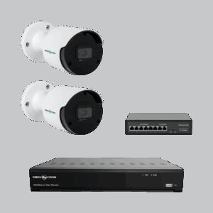 Комплект відеоспостереження на 2 камери 5MP (Ultra AI) GV-IP-K-W80/02