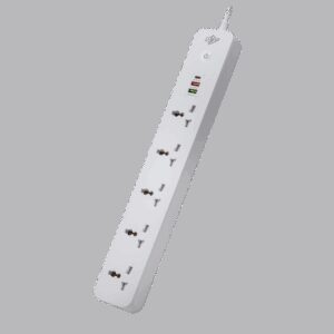 Мережевий фільтр (подовжувач) LogicPower (5x220V-2500W, 1xUSB-38W/PD/QC3.0, 1xType-C 20W, 1xUSB 18W)