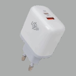 Зарядка для телефону LogicPower 45W (Type-C+USB) QC + кабель (Type-C to Type-C) 45WCH