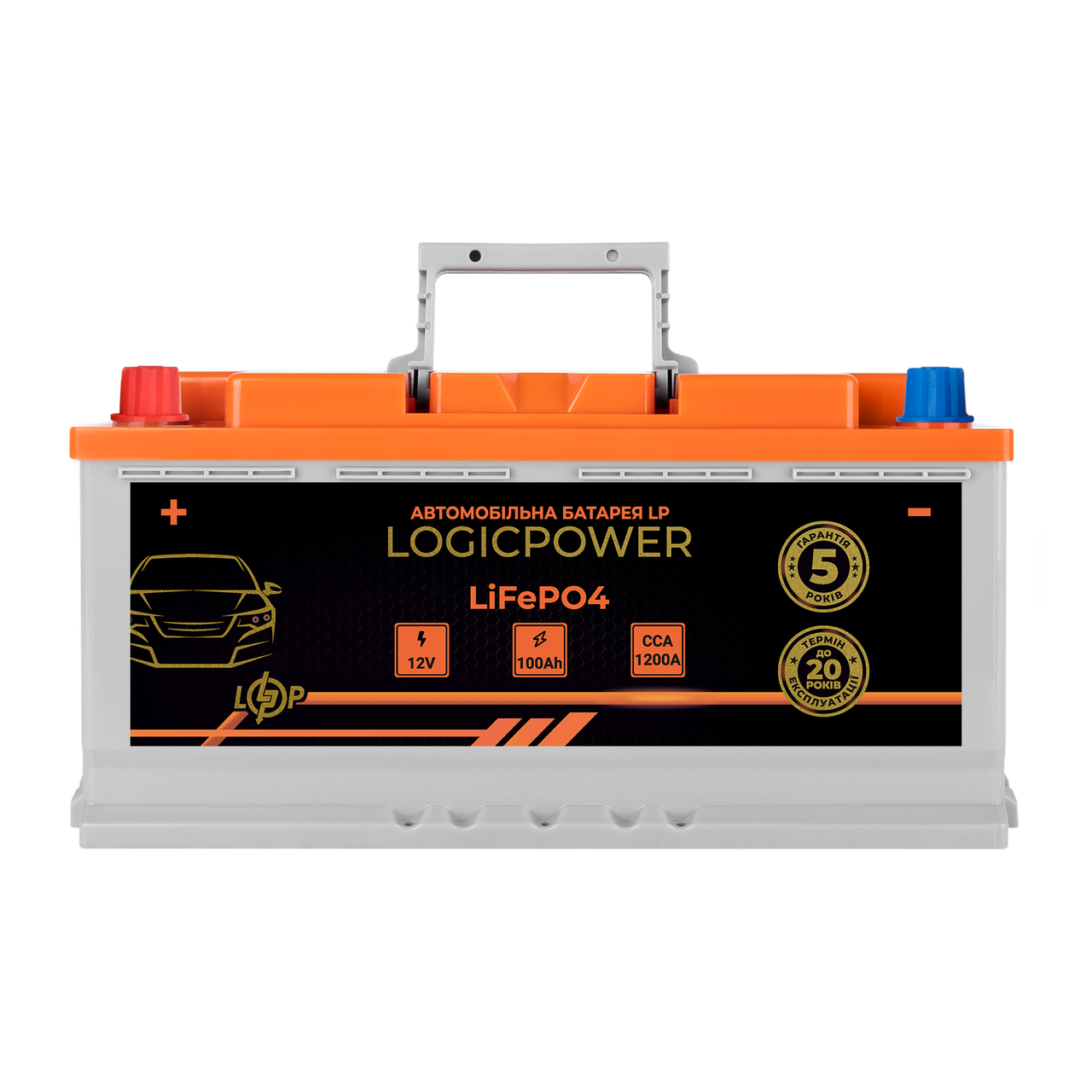 Автомобільний літієвий акумулятор LP LiFePO4 12V - 100 Ah (+ зліва) BMS 1200А