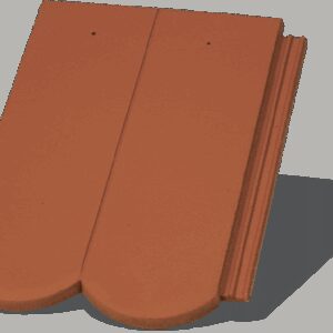 Ланцюгово-піщана черепиця Рундо (колір Цегляний)