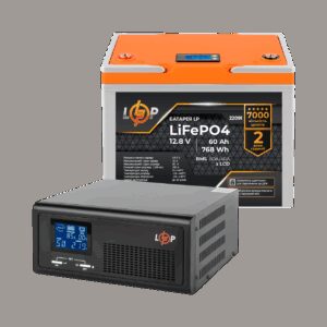 Комплект резервного живлення LP (LogicPower) ДБЖ + літієва (LiFePO4) батарея (UPS B430+ АКБ LiFePO4 768Wh)