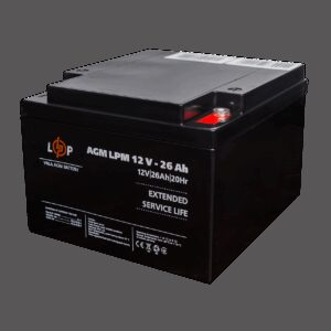 Акумулятор AGM LPM 12V - 26 Ah під болт М5