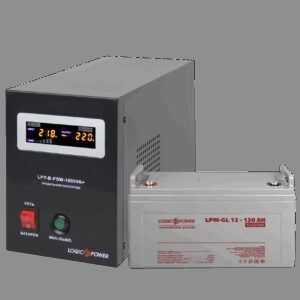 Комплект резервного живлення для котла і теплої підлоги LP (LogicPower) ДБЖ + гелева батарея (UPS B1000VA + АКБ GL 1440W)