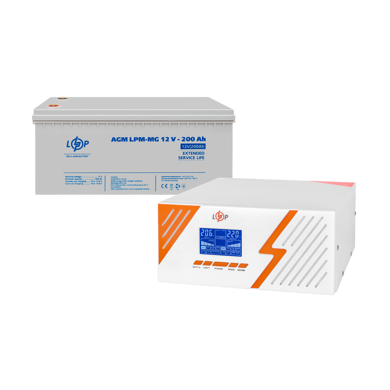 Комплект резервного живлення LP (LogicPower) ДБЖ + мультигелева батарея (UPS B1500 + АКБ MG 2400Wh)